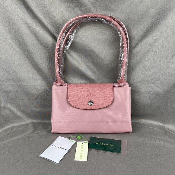 NWT Longchamp Le Pliage Original Large Shoulder Nylon Bag Tote Pink - Picture 1 of 7